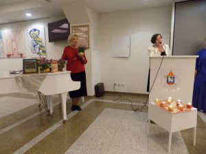 LUMA Kauno skyriaus pirm. A.jurevičiūtė ir D.Poškienė dėkoja vakaro renginio svečiams